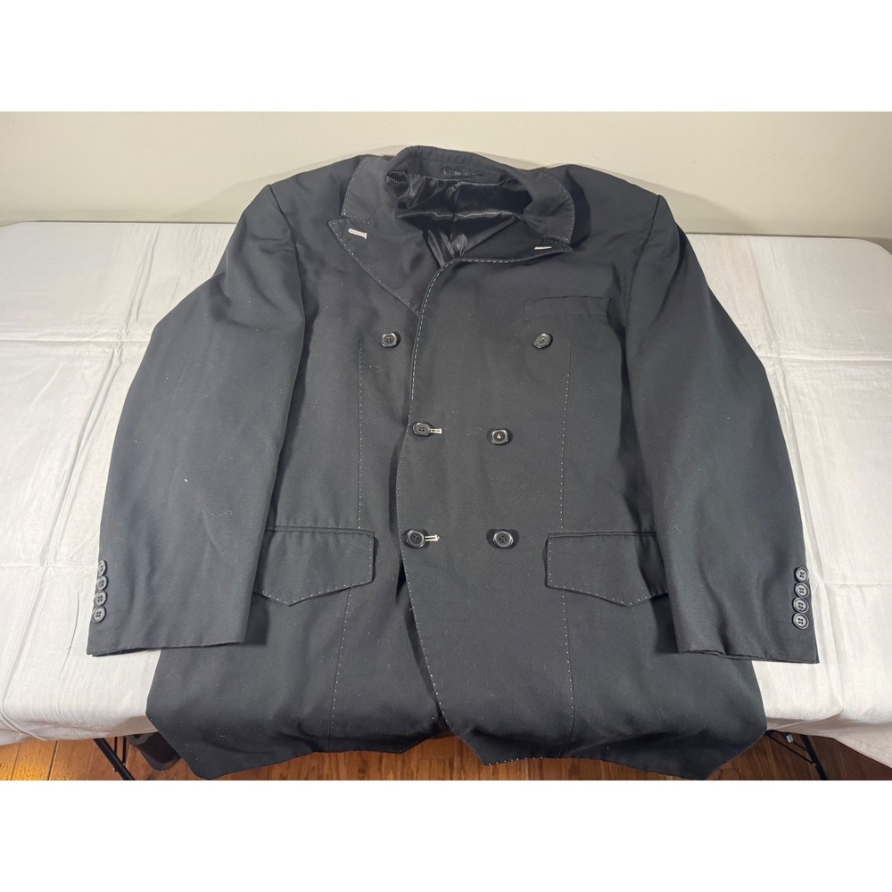 Giorgio Fiorelli Mens Black Double Breasted Blazer Suit Jacket Jermain.WL 40R